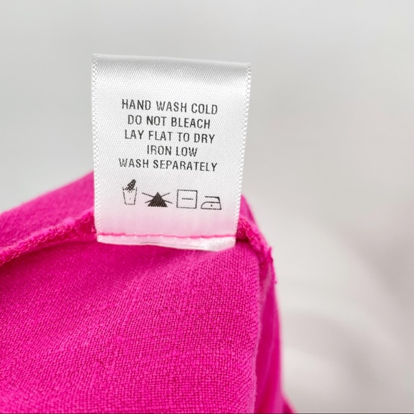 Privacy Please NWT Pant Rosa Wide-Leg Cropped Bright Pink Medium - Picture 10 of 13